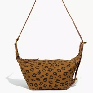 Madewell Canvas Sling Bag in Leopard